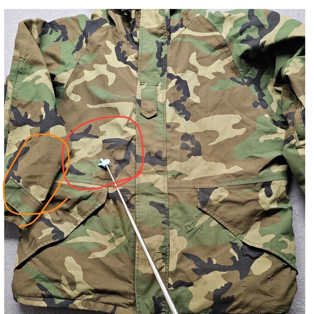 US Military ECWCS Gen 1 Woodland Camo Gore-Tex Cold Weather Parka Jacket Medium